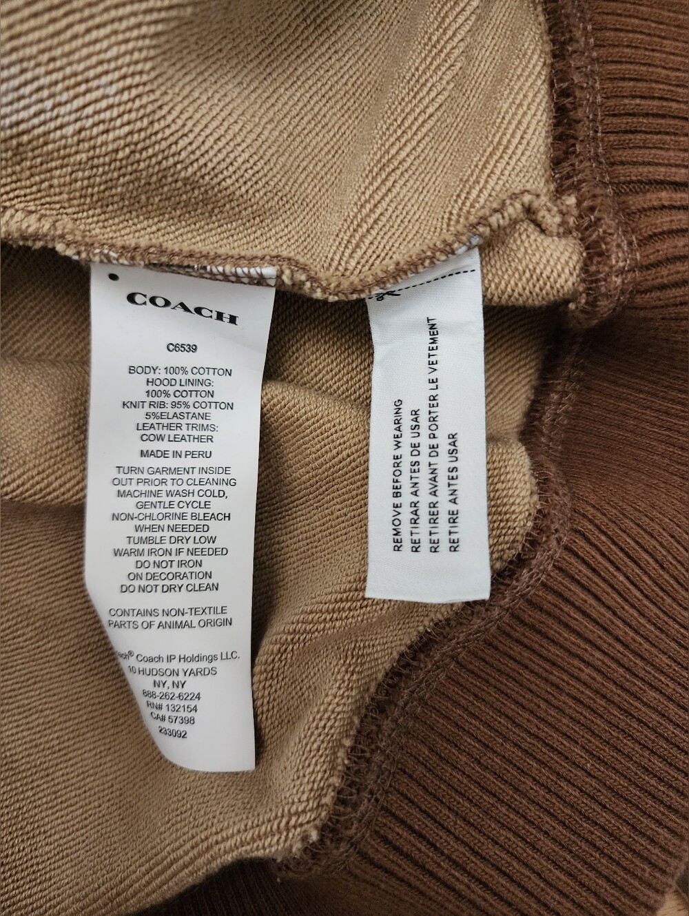 Coach x Jennifer Lopez Full Zip Logo Hoodie Jacket Signature Cotton Women M - Picture 6 of 11